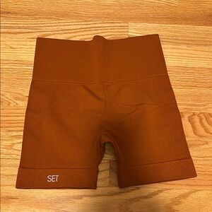 Rust SET Active biker Shorts
